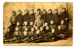 Harry Kalkin with his schoolmates and teacher in Orsha, ca. 1908 (ca. 100 Kb)