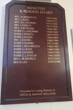 Bournemouth Synagogue - Ministers Borad
