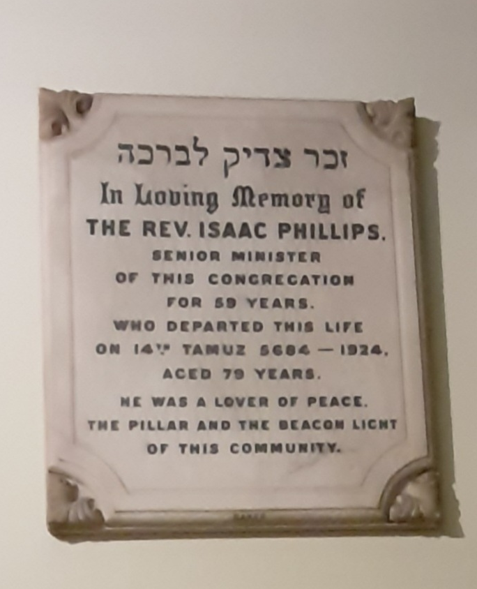 Rev. Phillips plaque