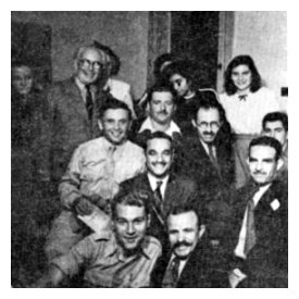 Sos633a.jpg [20 KB] - Yarkoni (Zielonka) on the right in the center row with the commander of 'Etzel' M. Begin at a party celebrating the transfer from the underground to the IDF